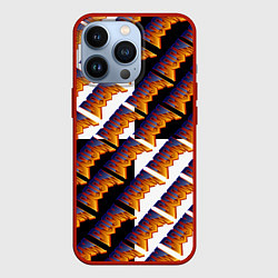 Чехол для iPhone 13 Pro Doom logo pattern, цвет: 3D-красный