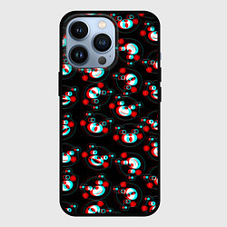 Чехол для iPhone 13 Pro Монокума глитч, цвет: 3D-черный