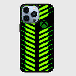 Чехол для iPhone 13 Pro Xbox green line, цвет: 3D-черный