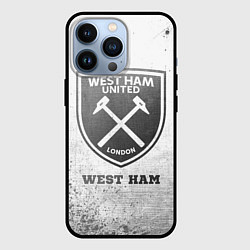 Чехол для iPhone 13 Pro West Ham - white gradient, цвет: 3D-черный
