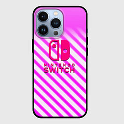 Чехол для iPhone 13 Pro Nintendo pink line, цвет: 3D-черный