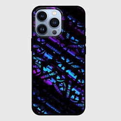 Чехол iPhone 13 Pro Marshmello neon club