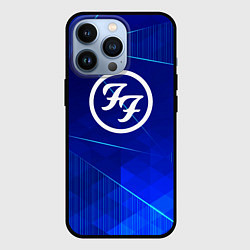 Чехол для iPhone 13 Pro Foo Fighters blue poly, цвет: 3D-черный