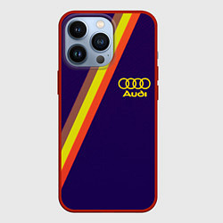 Чехол для iPhone 13 Pro AUDI line sport, цвет: 3D-красный