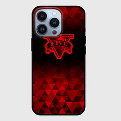 Чехол для iPhone 13 Pro GTA red poly, цвет: 3D-черный