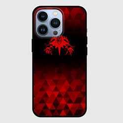 Чехол для iPhone 13 Pro Король и Шут red poly, цвет: 3D-черный