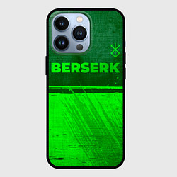 Чехол для iPhone 13 Pro Berserk - green gradient посередине, цвет: 3D-черный