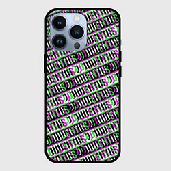 Чехол iPhone 13 Pro Juventus glitch pattern