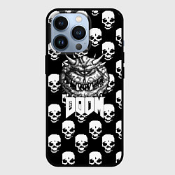 Чехол для iPhone 13 Pro Doom какадемон черепа, цвет: 3D-черный