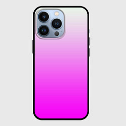 Чехол для iPhone 13 Pro Gradient color pink, цвет: 3D-черный