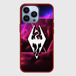 Чехол для iPhone 13 Pro The Elder Scrolls neon game, цвет: 3D-красный