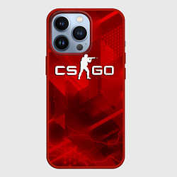 Чехол для iPhone 13 Pro CSGO абстракция, цвет: 3D-красный