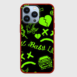 Чехол для iPhone 13 Pro Lil Peep кислота, цвет: 3D-красный