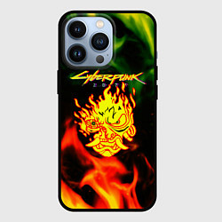 Чехол для iPhone 13 Pro Cyberpunk 2077 fere steel, цвет: 3D-черный