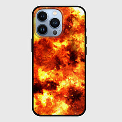 Чехол для iPhone 13 Pro Ядерный взрыв огонь, цвет: 3D-черный