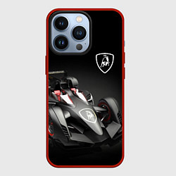Чехол для iPhone 13 Pro Lamborghini F1, цвет: 3D-красный