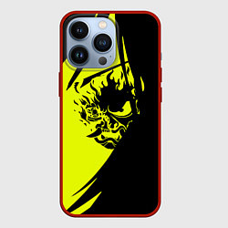 Чехол для iPhone 13 Pro Cyberpunk 2077 тексутар, цвет: 3D-красный