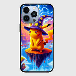 Чехол для iPhone 13 Pro Pikachu in a stargazers hat, цвет: 3D-черный