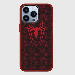 Чехол для iPhone 13 Pro Spider-Man logo, цвет: 3D-красный