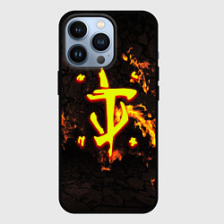 Чехол для iPhone 13 Pro Doom fire, цвет: 3D-черный