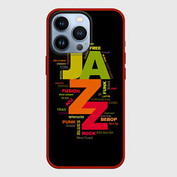 Чехол для iPhone 13 Pro Джазовые стили и жанры, цвет: 3D-красный
