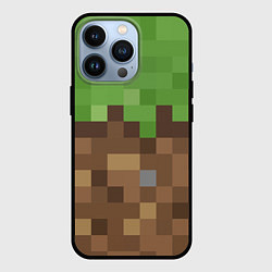 Чехол для iPhone 13 Pro Earth - Minecraft, цвет: 3D-черный