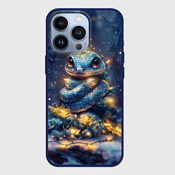 Чехол для iPhone 13 Pro Змея елочка, цвет: 3D-тёмно-синий