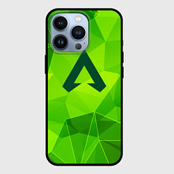 Чехол для iPhone 13 Pro Apex Legends green poly, цвет: 3D-черный