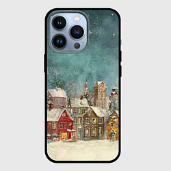 Чехол для iPhone 13 Pro Новогодний вечер в городе, цвет: 3D-черный