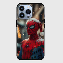 Чехол для iPhone 13 Pro New year Spider-man, цвет: 3D-черный