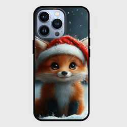 Чехол для iPhone 13 Pro Лисенок новогодний, цвет: 3D-черный