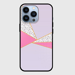Чехол iPhone 13 Pro Геометрическая абстракция с треугольниками и пятни