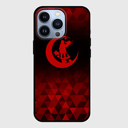 Чехол для iPhone 13 Pro Angels of Death red poly, цвет: 3D-черный