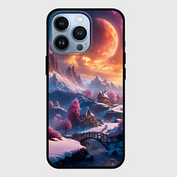 Чехол для iPhone 13 Pro Fantasy river village, цвет: 3D-черный