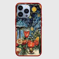 Чехол для iPhone 13 Pro Новогоднее настроение в деталях, цвет: 3D-красный