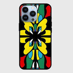 Чехол для iPhone 13 Pro Яркий калейдоскоп, цвет: 3D-черный