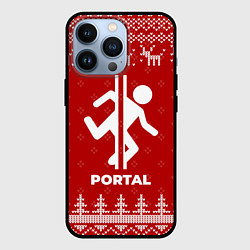 Чехол для iPhone 13 Pro Новогодний Portal с оленями, цвет: 3D-черный