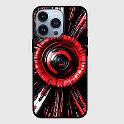 Чехол для iPhone 13 Pro Чёрно-красная сфера киберпанк, цвет: 3D-черный