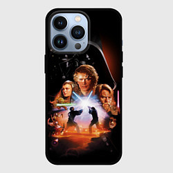 Чехол для iPhone 13 Pro Звездные войны - Месть ситхов, цвет: 3D-черный