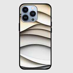 Чехол для iPhone 13 Pro Серо-бежевая абстракция, цвет: 3D-черный