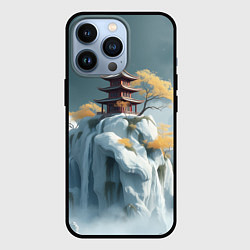 Чехол для iPhone 13 Pro Японский снежный пейзаж, цвет: 3D-черный