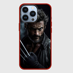 Чехол для iPhone 13 Pro Хью Джекман - росомаха, цвет: 3D-красный