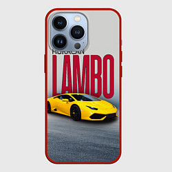 Чехол для iPhone 13 Pro Итальянский суперкар Lambo Huracan, цвет: 3D-красный