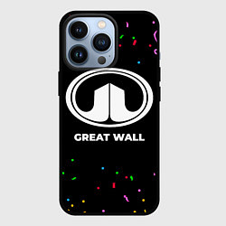 Чехол для iPhone 13 Pro Great Wall конфети, цвет: 3D-черный