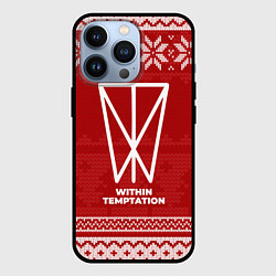Чехол для iPhone 13 Pro Новогодний Within Temptation, цвет: 3D-черный