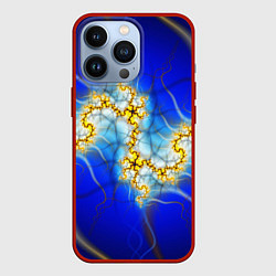 Чехол для iPhone 13 Pro Фрактальный узор мерцание, цвет: 3D-красный