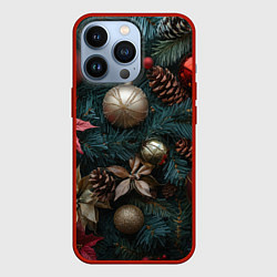 Чехол iPhone 13 Pro Новогодние украшения на елочке