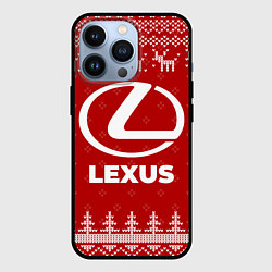 Чехол для iPhone 13 Pro Новогодний Lexus с оленями, цвет: 3D-черный