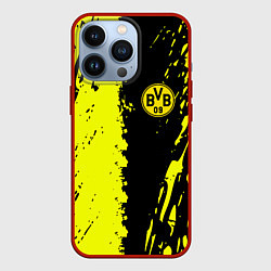 Чехол для iPhone 13 Pro Borussia краски текстура, цвет: 3D-красный