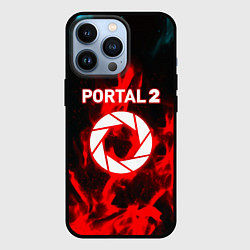 Чехол для iPhone 13 Pro Portal flame steel game, цвет: 3D-черный